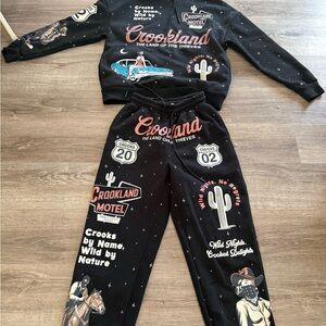 Crooks & Castles Graphic hoodie & Jogger set